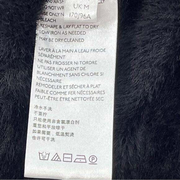 Free People Grunge Boho Moonbeam 3/4 Puff Sleeve Pullover Cropped Sweater Black - Picture 16 of 16